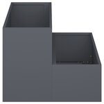 vidaXL Jardinière de jardin 2 niveaux 100x60x45 cm Anthracite Plastique