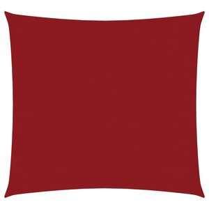 vidaXL Voile de parasol tissu oxford carré 4x4 m rouge