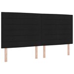 vidaXL Tête de lit Noir 200 cm tissu