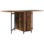 vidaXL Table à dîner 144 x 60 x 75 cm Bois d'ingénierie Bois ancien