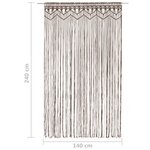 vidaXL Rideau en macramé Taupe 140x240 cm Coton