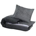 vidaXL Ensemble de housse de couette gris foncé 240x220 cm Coton