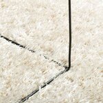 vidaXL Tapis ISTAN à poils longs aspect brillant crème 80x150 cm