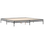 vidaXL Cadre de lit sonoma gris 200x200 cm bois d'ingénierie et métal