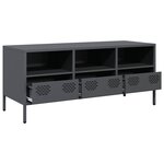 vidaXL Meuble TV anthracite 101 5x39x43 5 cm acier laminé à froid