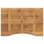 vidaXL Dessus de bureau avec courbe 90x50x2 5 cm manguier massif brut