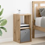 vidaXL Table de chevet avec tiroir Chêne artisanal 30 5 x 27 x 59 5 cm
