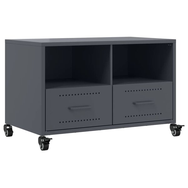 vidaXL Meuble TV anthracite 68x39x43 5 cm acier