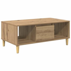 vidaXL Table basse Chêne artisanal 90 x 50 x 26 5 cm Bois d'ingénierie
