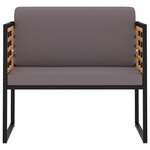 vidaXL Chaises de jardin et coussins lot de 2 Bois d'acacia Gris foncé