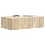 vidaXL Table d'appoint murale Chêne Sonoma 59 x 34 5 x 17 cm