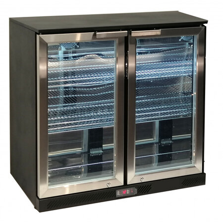 Arrière bar réfrigéré 2 portes battantes inox - atosa - r600a - 2210battante 900x505x895mm