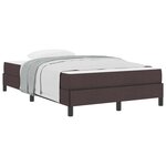 vidaXL Lit à ressorts avec matelas Marron foncé 120 x 200 cm tissu