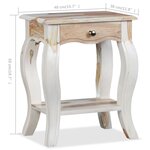 vidaXL Table de chevet Bois massif de Sesham 40 x 30 x 50 cm