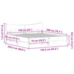 vidaXL Cadre de lit sans matelas blanc 160x200 cm bois de pin massif