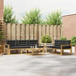vidaXL Ensemble de canapés d'extérieur 6 Pièces Blanc et anthracite