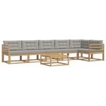 vidaXL Ensemble de canapés d'extérieur 7 pc Blanc et gris clair