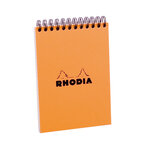 Bloc ri classic orange a6 10 5x14 8 cm q 5x5 80f microperforées 80g rhodia