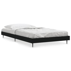 vidaXL Cadre de lit sans matelas noir 90x200 cm bois d'ingénierie
