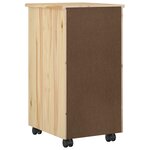 vidaXL Cabinet roulant Marron 34 x 39 x 65 5 cm Pin massif