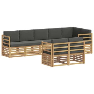 vidaXL Ensemble de canapés d'extérieur 8 pc Blanc et anthracite