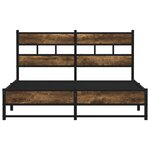 vidaXL Cadre de lit en métal sans matelas chêne fumé 140x200 cm