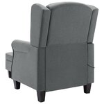 vidaXL Fauteuil de massage avec repose-pied Gris clair Tissu