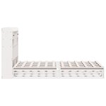 vidaXL Lit bibliothèque sans matelas blanc 135x190 cm bois pin massif
