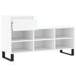 vidaXL Armoire à chaussures Blanc 102x36x60 cm Bois d'ingénierie