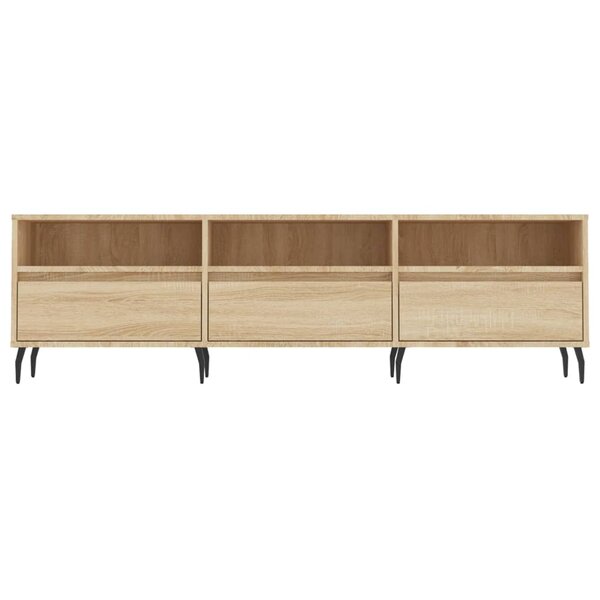 Meuble TV Sonoma Gris 150x30x44,5 Cm - Bois D'ingénierie - Neuf En Carton