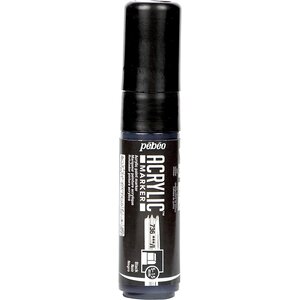 Marqueur Acrylique Pointe Biseautée 5-15mm Noir PÉBÉO