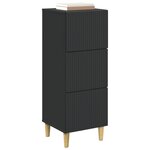 vidaXL Armoire à tiroirs Noir 33 x 34 5 x 90 cm Bois d'ingénierie