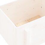 vidaXL Jardinière blanc 62x50x57 cm bois massif de pin