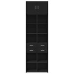 vidaXL Armoire de rangement noir 70x42 5x225 cm bois d'ingénierie