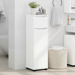 vidaXL Cabinet de salle de bain avec tiroir Blanc 30 5 x 30 x 101 cm