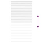 vidaXL Store vénitien Zebra 120 9 x 230 cm  largeur du tissu 116 7 cm  blanc