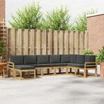 vidaXL Ensemble de canapés d'extérieur 8 Pièces Blanc et anthracite