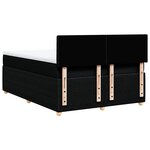 vidaXL Sommier à lattes de lit avec matelas Noir 160x200 cm Tissu