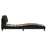 vidaXL Cadre de lit sans matelas Hvar noir 90x200 cm similicuir