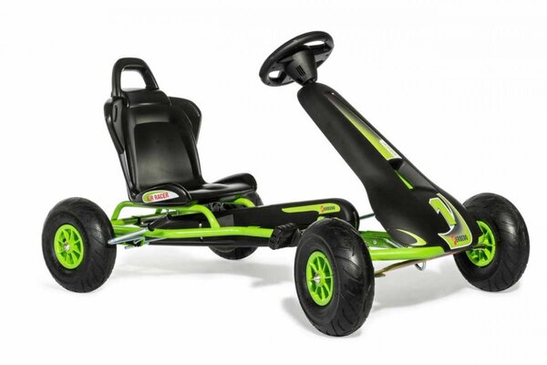 Kart à pédales noir vert Ferbedo GoKart AR 8G