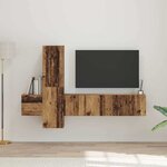 vidaXL Ensemble meuble TV 5 Pièces Bois ancien 181 x 30 x 120 cm