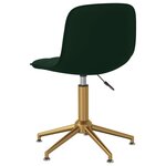 vidaXL Chaises pivotantes à manger lot de 2 Vert foncé Velours