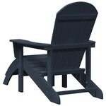 vidaXL Chaise Adirondack Bleu marine 82 x 74 x 92 cm HDPE