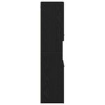 vidaXL Cabinet de salle de bain avec porte Chêne noir 30 x 30 x 130 cm