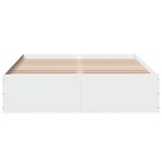 vidaXL Cadre de lit sans matelas blanc 135x190 cm