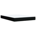 vidaXL Sommier à lattes de lit avec matelas Noir 160x200 cm Tissu