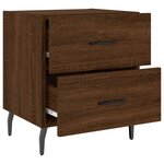 vidaXL Tables de chevet 2 Pièces chêne marron 40x35x47 5 cm