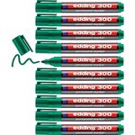 Marqueur Permanent 300 Vert Pointe Ronde 1 5-3 mm x 10 EDDING