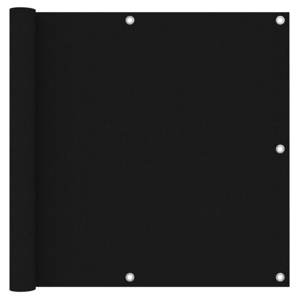 vidaXL Écran de balcon Noir 90x600 cm Tissu Oxford
