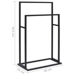 vidaXL Porte-serviettes sur pied Noir 48x24x78 5 cm Fer